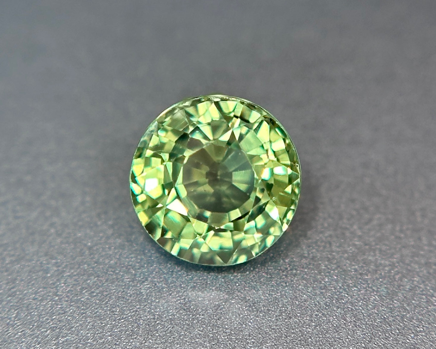 1.23 Carat Round Natural Green Sapphire