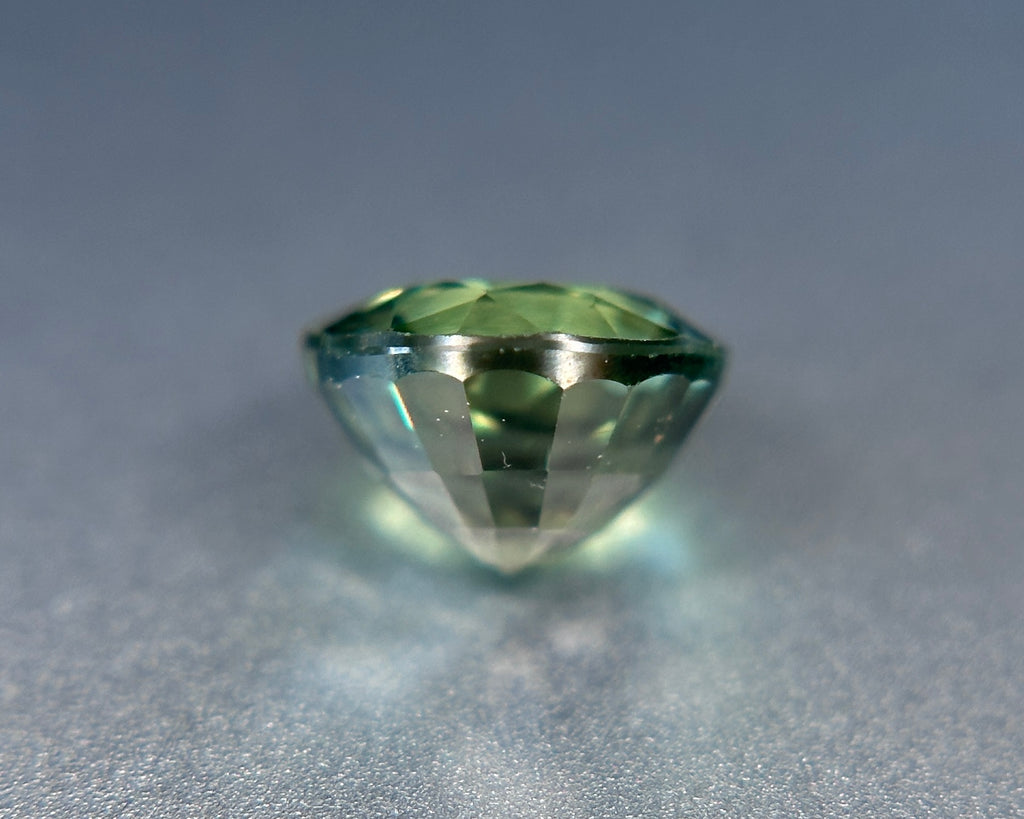 1.23 Carat Round Natural Green Sapphire