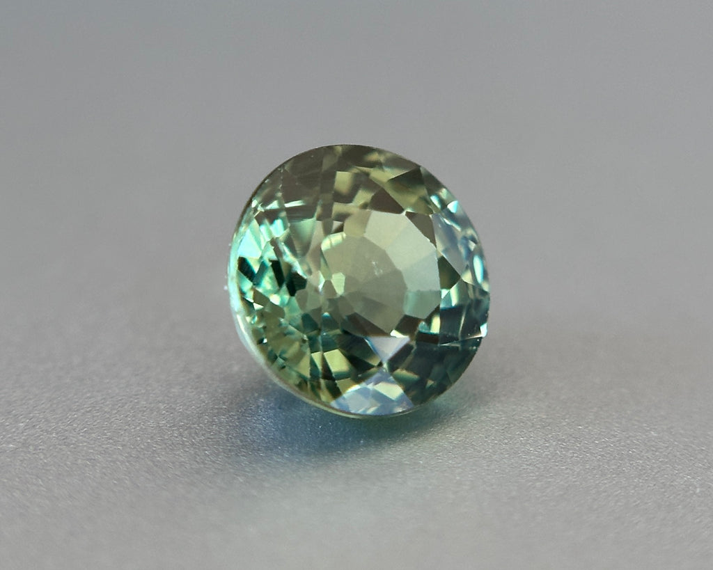 1.23 Carat Round Natural Green Sapphire